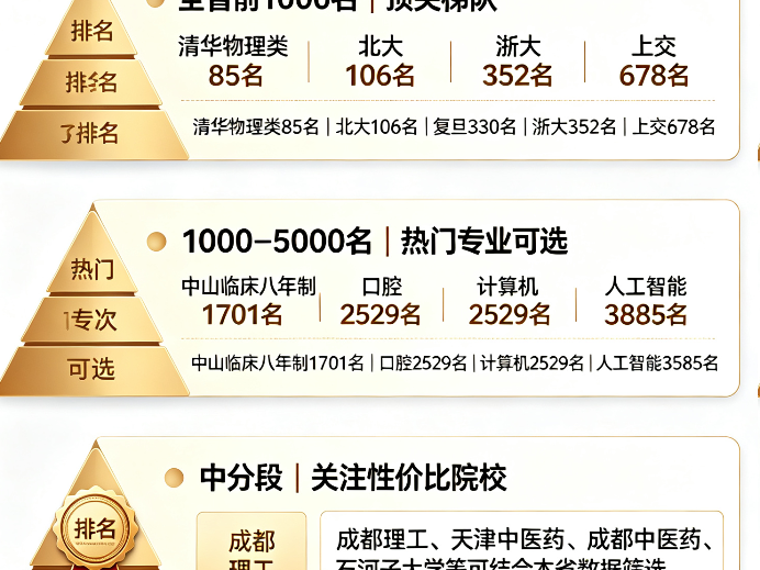 2025年双一流大学录取位次分析：你的位次能上哪所大学？